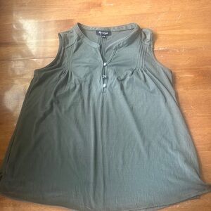 Green Tank Top with buttons